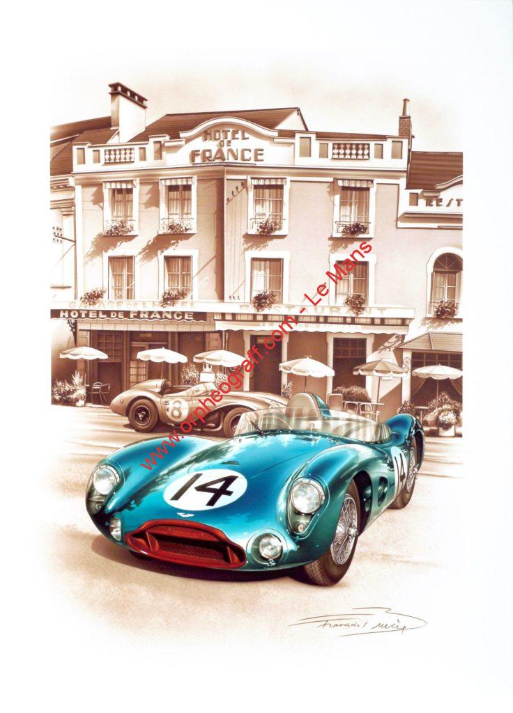 N117 Aston Martin DBR1 - 24 Heures du Mans 1956 - - Editions d'art N117 Aston Martin DBR1 - 24 Heures du Mans 1956 - - Editions d'art