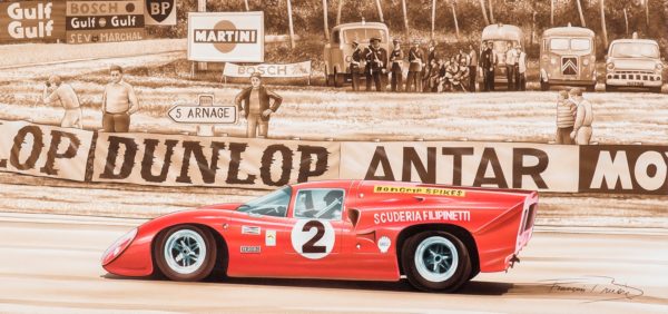 VA175 Lola T70 - Virage d'Arnage - 24 Heures du Mans 1969