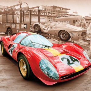 N160 Ferrari P4 Paddock - 24 Heures du Mans 1967